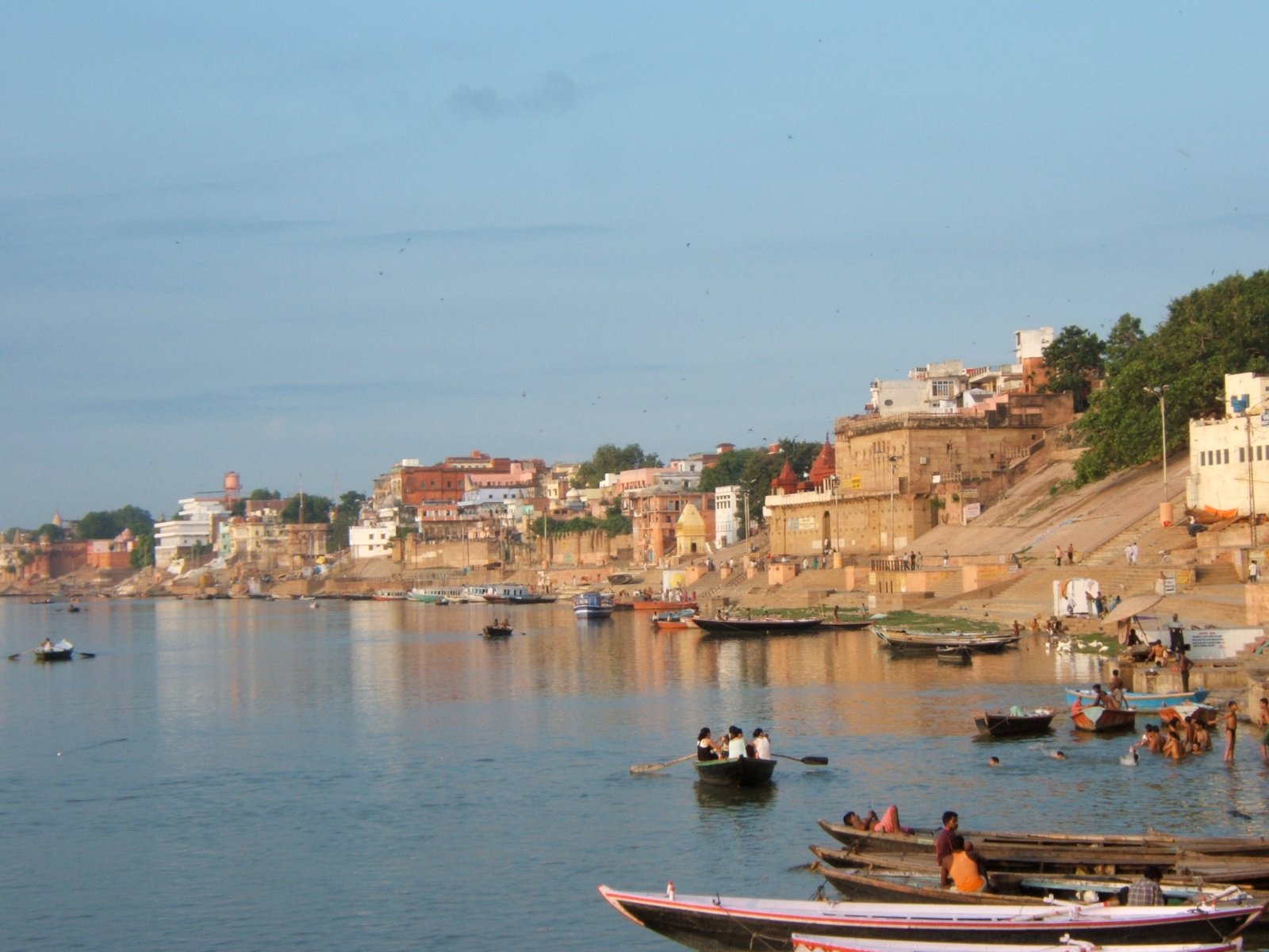 Varanasi ghats at sunrise